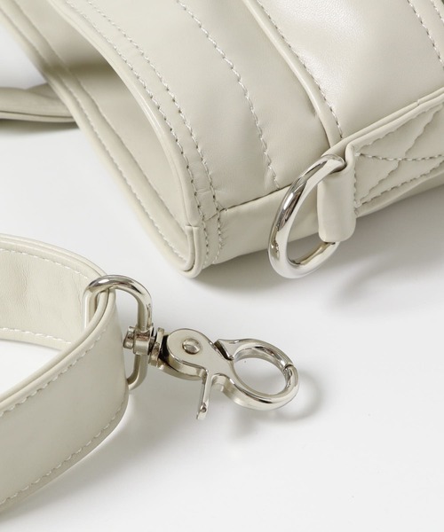 SENSE OF PLACE by URBAN RESEARCH（センスオブプレイスバイアーバンリサーチ）の「フェイクレザーヘルメットショルダーバッグ（ショルダーバッグ・メンズ・アイボリー/ブラック・ONE）」の16枚目の写真