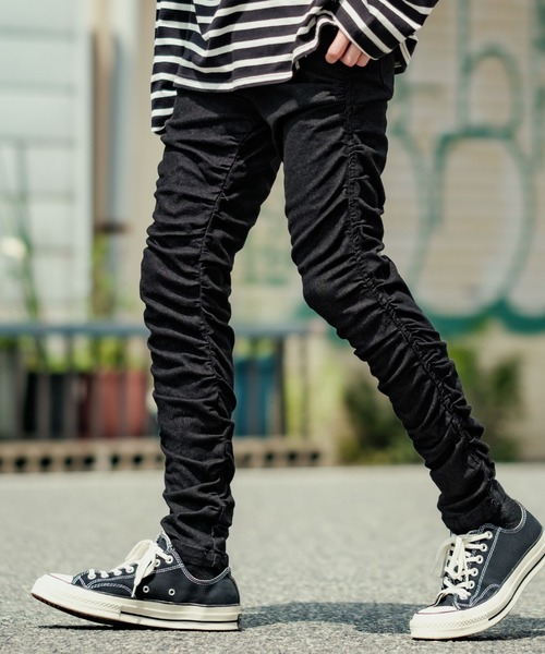 improves（インプローブス）の「カラーデニム ストレート クシュ 5P パンツ（デニムパンツ・メンズ・ブラック/パープル/ブラウン/グリーン・MEDIUM/LARGE）」の2枚目の写真