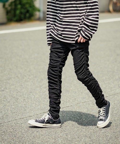 improves（インプローブス）の「カラーデニム ストレート クシュ 5P パンツ（デニムパンツ・メンズ・ブラック/パープル/ブラウン/グリーン・MEDIUM/LARGE）」の5枚目の写真