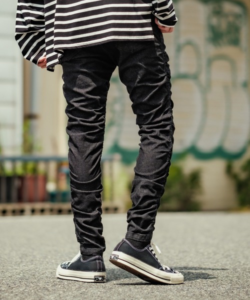 improves（インプローブス）の「カラーデニム ストレート クシュ 5P パンツ（デニムパンツ・メンズ・ブラック/パープル/ブラウン/グリーン・MEDIUM/LARGE）」の6枚目の写真