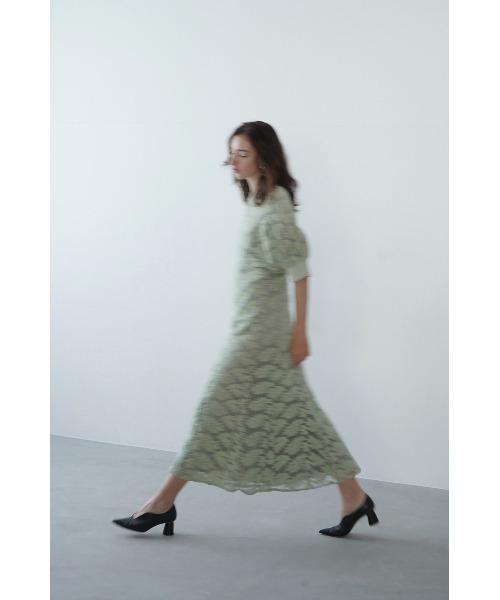 クラネ FLORAL EMBLOIDERY LACE ONEPIECE CLANE - FLORAL EMBROIDERY LACE ONEPIECE ブラックの通販 by