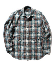 BEAMS PLUS | BEAMS PLUS / ポリエステル レーヨン チェック プリント アドベンチャー シャツ(シャツ/ブラウス)