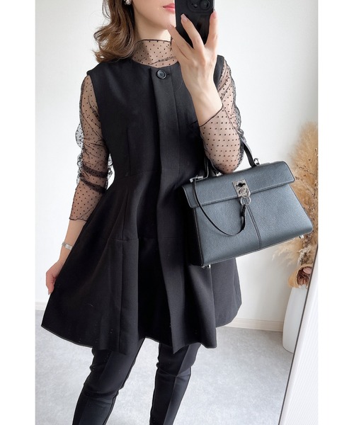 &. NOSTALGIA（アンドドットノスタルジア）の「【ZOZO限定】ドットシアートップス（Tシャツ/カットソー・レディース・アイボリー/ブラック/グレー・M）」の9枚目の写真