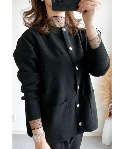 &. NOSTALGIA（アンドドットノスタルジア）の「【ZOZO限定】ドットシアートップス（Tシャツ/カットソー・レディース・アイボリー/ブラック/グレー・M）」の14枚目の写真