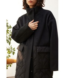 crie conforto | キルティングドッキングスタンドコート(その他アウター)
