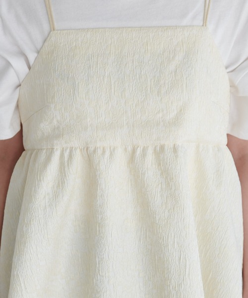 DISCOAT(ディスコート)の「生地ジャガードキャミチュニック(キャミソール・レディース・アイボリー/ブラック・FREE)」の19枚目の写真