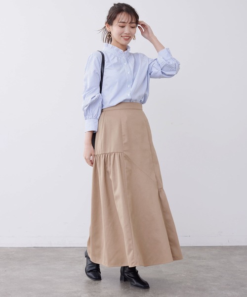 Chez toi(シェトワ)の「袖ボリュームネックフリルシャツ(シャツ/ブラウス・レディース・アイボリー/オフホワイト/ネイビー・FREE)」の21枚目の写真