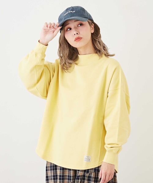 CUBE SUGAR（キューブシュガー）の「エコトンプキンスウェットモックネックプルオーバー（スウェット・レディース・ホワイト/ピンク/グリーン/スミクロ/イエロー・M）」の5枚目の写真