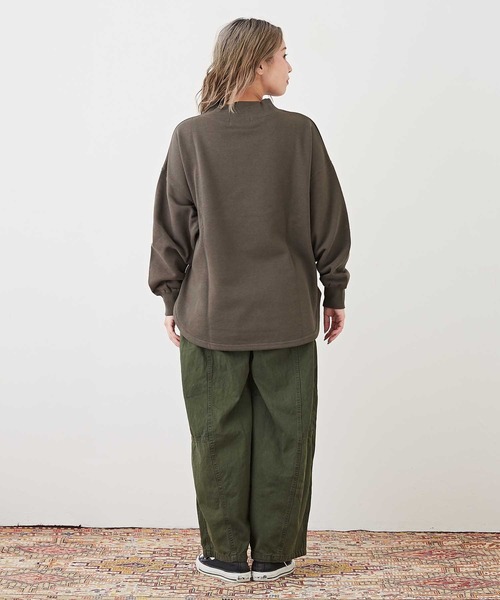 CUBE SUGAR（キューブシュガー）の「エコトンプキンスウェットモックネックプルオーバー（スウェット・レディース・ホワイト/ピンク/グリーン/スミクロ/イエロー・M）」の12枚目の写真