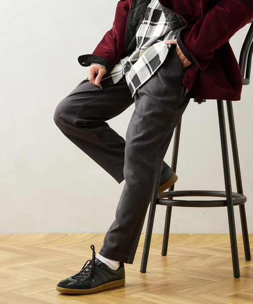 JOURNAL STANDARD relume(ジャーナルスタンダード レリューム)の「TECH WOOL ウォッシャブルパンツ(スラックス・メンズ・ブラウン/キャメル/ブラック/チャコールグレー・LARGE/SMALL/MEDIUM)」の2枚目の写真