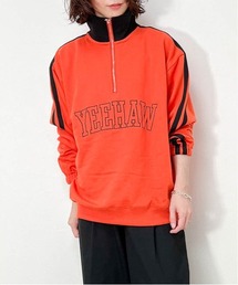 TC 裏毛 ハーフZIP 袖ライン PO