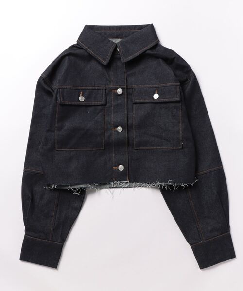 Settimissimo（セッティミッシモ）の「カットオフショートデニムジャケット（デニムジャケット・レディース・ブラック/インディゴブルー・FREE）」の19枚目の写真