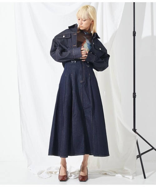 Settimissimo（セッティミッシモ）の「カットオフショートデニムジャケット（デニムジャケット・レディース・ブラック/インディゴブルー・FREE）」の14枚目の写真