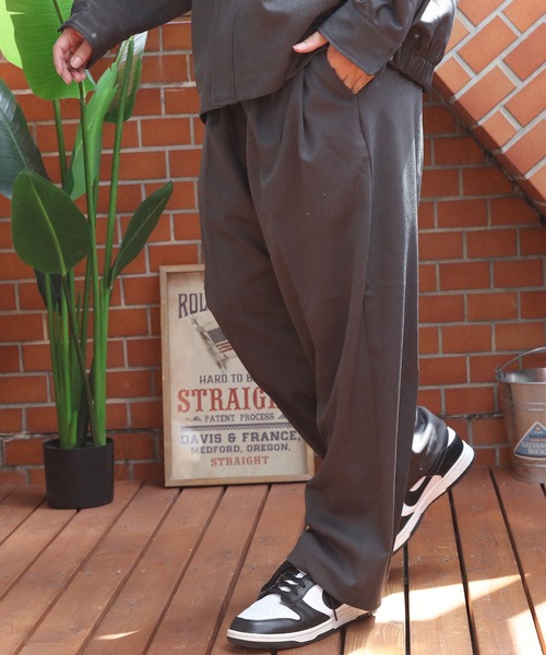 ８(eight)（エイト）の「ワイドストレートスラックス（スラックス・メンズ・グレー系その他/ブラック/チャコールグレー・MEDIUM/LARGE）」の6枚目の写真