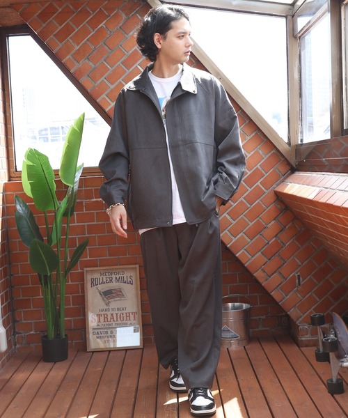 ８(eight)（エイト）の「ワイドストレートスラックス（スラックス・メンズ・グレー系その他/ブラック/チャコールグレー・MEDIUM/LARGE）」の9枚目の写真