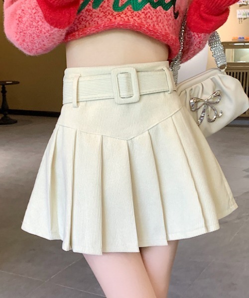Sibra（シブラ）の「ワイドベルトミニスカート（スカート・レディース・ブラック/モカ/ホワイト/ブラウン・M/L/S）」の20枚目の写真