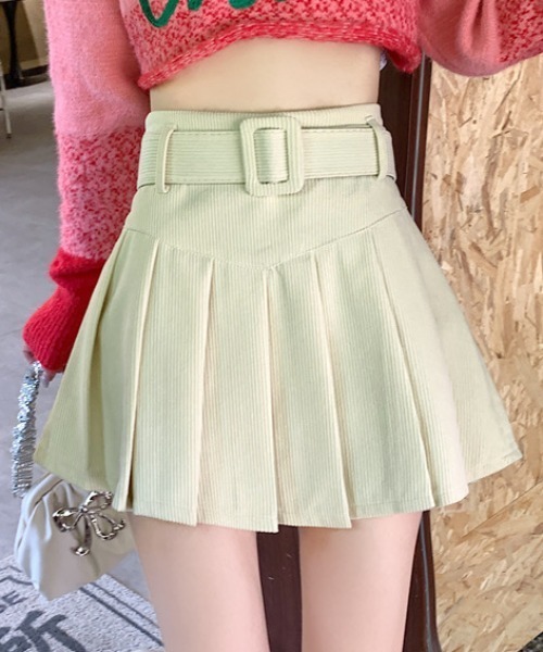 Sibra（シブラ）の「ワイドベルトミニスカート（スカート・レディース・ブラック/モカ/ホワイト/ブラウン・M/L/S）」の22枚目の写真
