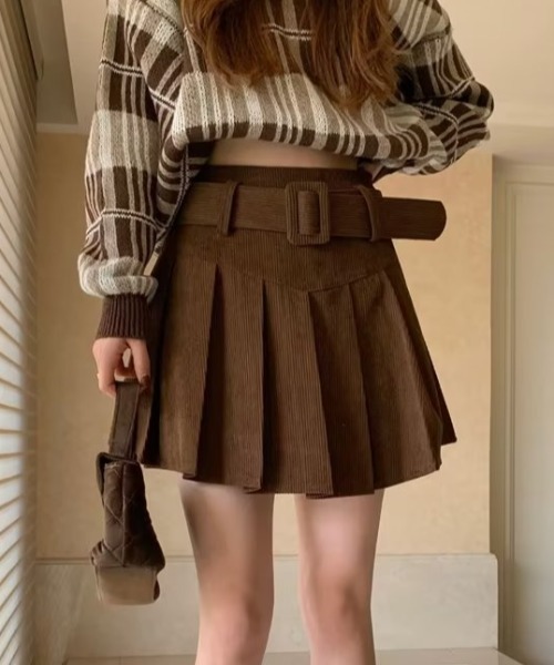 セール】ワイドベルトミニスカート（スカート）｜Sibra（シブラ）の