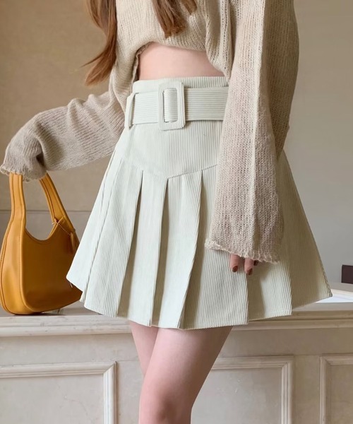 セール】ワイドベルトミニスカート（スカート）｜Sibra（シブラ