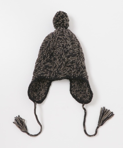 かぐれ（カグレ）の「イヤーカバーニットキャップ（ニットキャップ/ビーニー・レディース・グレー/アイボリー・FREE）」の15枚目の写真