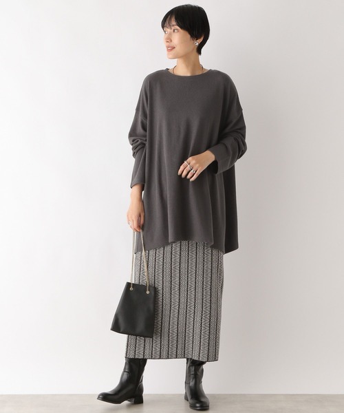 LEPSIM（レプシィム）の「ライトパイルポンチョチュニック　963307（Tシャツ/カットソー・レディース・ベージュ/カーキ/グレー/チャコールグレー・FREE）」の8枚目の写真