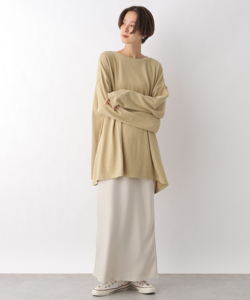 LEPSIM（レプシィム）の「ライトパイルポンチョチュニック　963307（Tシャツ/カットソー・レディース・ベージュ/カーキ/グレー/チャコールグレー・FREE）」の10枚目の写真