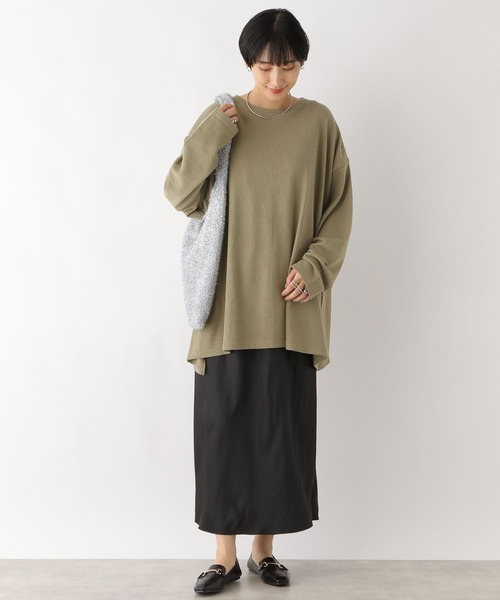 LEPSIM（レプシィム）の「ライトパイルポンチョチュニック　963307（Tシャツ/カットソー・レディース・ベージュ/カーキ/グレー/チャコールグレー・FREE）」の11枚目の写真