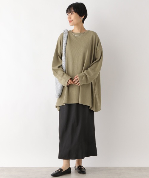 LEPSIM（レプシィム）の「ライトパイルポンチョチュニック　963307（Tシャツ/カットソー・レディース・ベージュ/カーキ/グレー/チャコールグレー・FREE）」の12枚目の写真