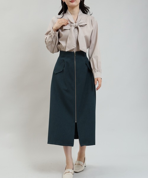 TRUDEA（トルディア）の「フロントジップフラップフレアスカート（スカート・レディース・グリーン/ブラック/モカ・LARGE/MEDIUM/SMALL）」の20枚目の写真