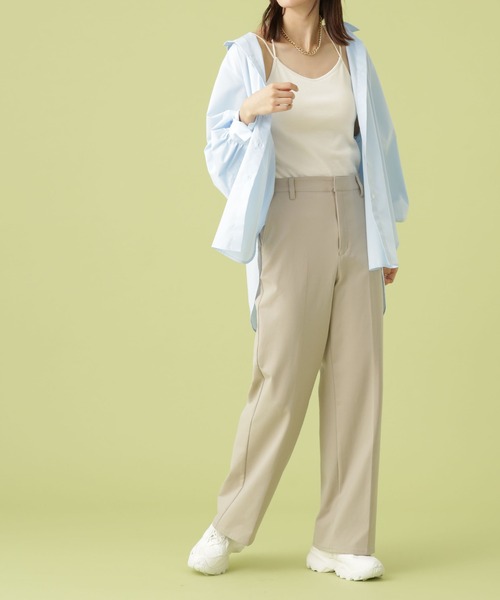 NANO universe(ナノユニバース)の「RITA/ポンチストレートパンツ(その他パンツ・レディース・ブラック/テラコッタ/ライトグレー/チャコール・XS/S/M/L/XL)」の17枚目の写真