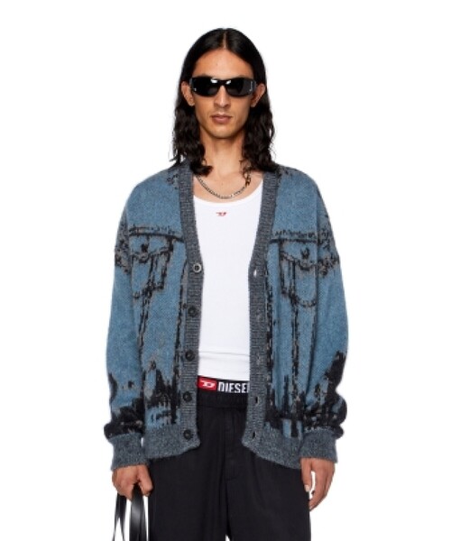 DIESEL（ディーゼル）の「メンズ カーディガン ニット ルーズフィット
