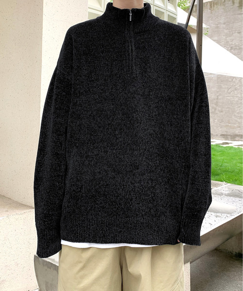 neos（ネオス）の「【neos -addictive design-】ルーズシルエット モール ニット ハーフジップ アノラック プルオーバー（ニット/セーター・メンズ・ブルー/ホワイト/ブラック/グリーン/ワインレッド・X-LARGE/LARGE/MEDIUM）」の8枚目の写真