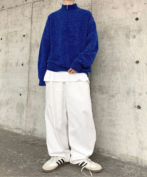 neos（ネオス）の「【neos -addictive design-】ルーズシルエット モール ニット ハーフジップ アノラック プルオーバー（ニット/セーター・メンズ・ブルー/ホワイト/ブラック/グリーン/ワインレッド・X-LARGE/LARGE/MEDIUM）」の17枚目の写真