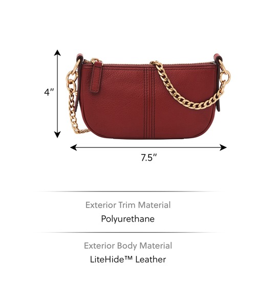 FOSSIL(フォッシル)の「フォッシル 斜めがけバッグ レディース レザー レッド スマホ収納可 ZB1906602(ショルダーバッグ・レディース・レッド・FREE)」の4枚目の写真