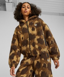 PUMA プーマ ウィメンズ DOWNTOWN AOP シェルパ ジャケット