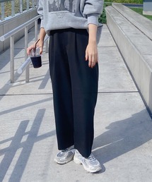 PUAL CE CIN | 【M/Lサイズ展開】ワンタックスラックスパンツ(スラックス)