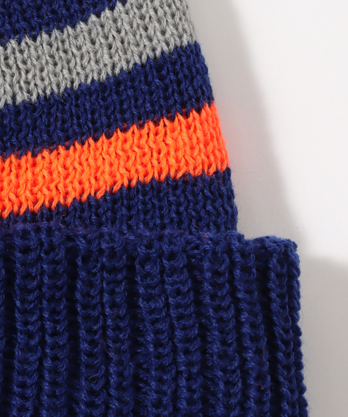 JOINT WORKS(ジョイントワークス)の「【INFIELDER DESIGN / インフィルダーデザイン】 PON KNIT CAP(ニットキャップ/ビーニー・メンズ・ブラウン/ブルー・FREE)」の5枚目の写真