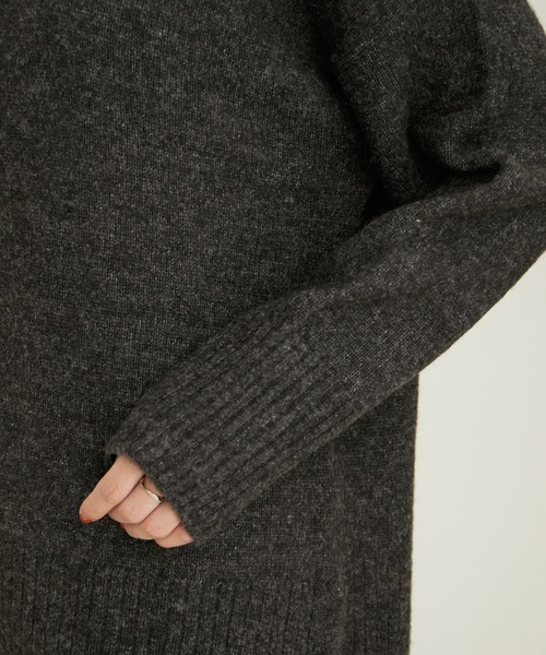 le cercle ADAM ET ROPE'(ルセルクルアダムエロペ)の「エラスティックタートルニットプルオーバー(ニット/セーター・レディース・チャコールグレー/イエロー系その他2/サックスブルー/ベージュ系その他2・M/L)」の21枚目の写真