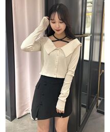 EATME | クロスネックリブTOP(Tシャツ/カットソー)