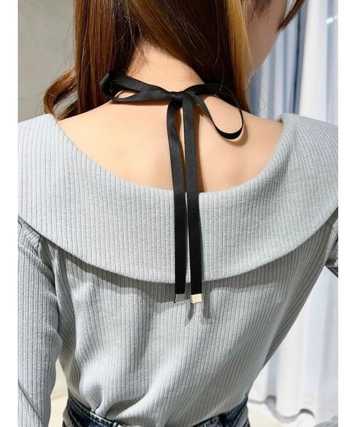 EATME（イートミー）の「クロスネックリブTOP（Tシャツ