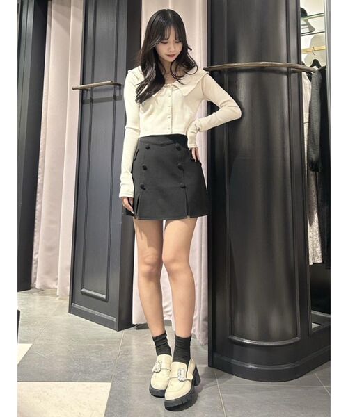 EATME（イートミー）の「クロスネックリブTOP（Tシャツ/カットソー・レディース・ブルー/アイボリー/ブラック・FREE）」の19枚目の写真