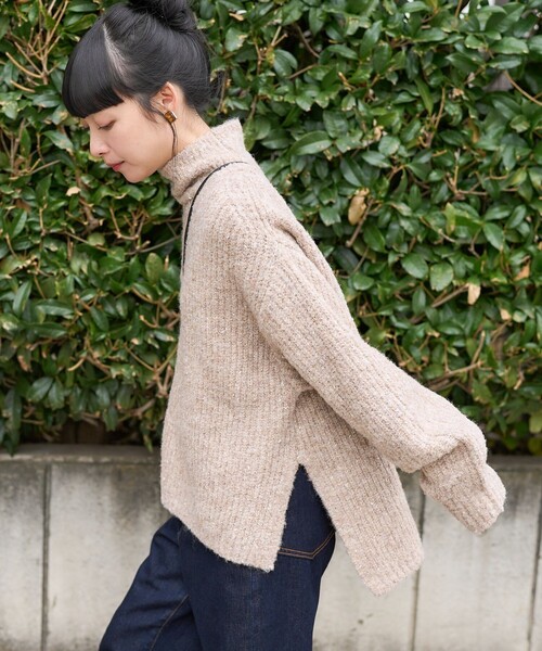 FREAK'S STORE（フリークスストア）の「ブークレ畦 タートルニットプル