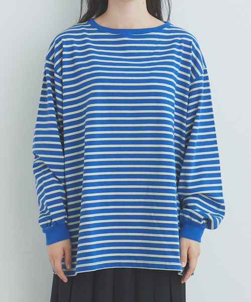 tシャツ ●vintage border puff プルオーバー レディース URBAN RESEARCH DOORS tシャツ ボーダーワイドプルオーバー
