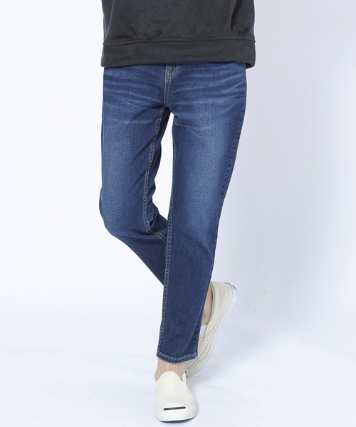 X-girl(エックスガール)の「HIGH WAIST SLIM FIT PANTS(その他パンツ・レディース・インディゴブルー/ブラック・0/1/2)」の1枚目の写真