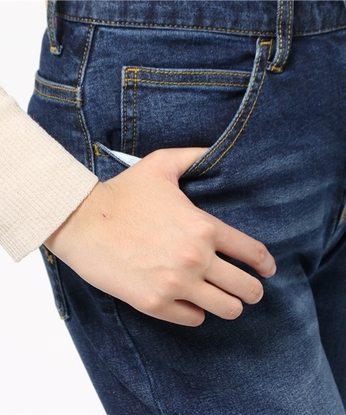 X-girl(エックスガール)の「HIGH WAIST SLIM FIT PANTS(その他パンツ・レディース・インディゴブルー/ブラック・0/1/2)」の14枚目の写真