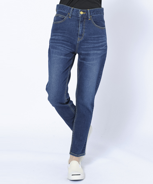 X-girl(エックスガール)の「HIGH WAIST SLIM FIT PANTS(その他パンツ・レディース・インディゴブルー/ブラック・0/1/2)」の3枚目の写真