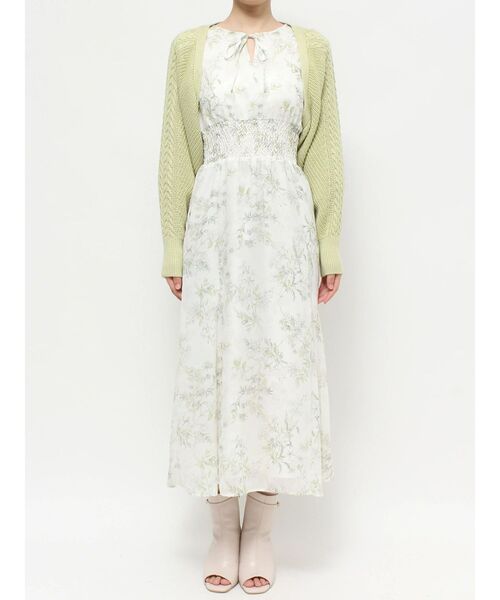 MERCURYDUO（マーキュリーデュオ）の「ケーブルスリーブクロップドボレロ（カーディガン/ボレロ・レディース・ライム/アイボリー・FREE）」の11枚目の写真