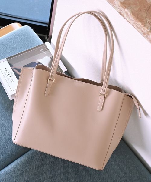 Honeys(ハニーズ)の「軽量A4トートバッグ(トートバッグ・レディース・ピンク/アイボリー/ブラック/ライトベージュ/グレー/ブルーグレー/モカ/レッド・FREE)」の6枚目の写真