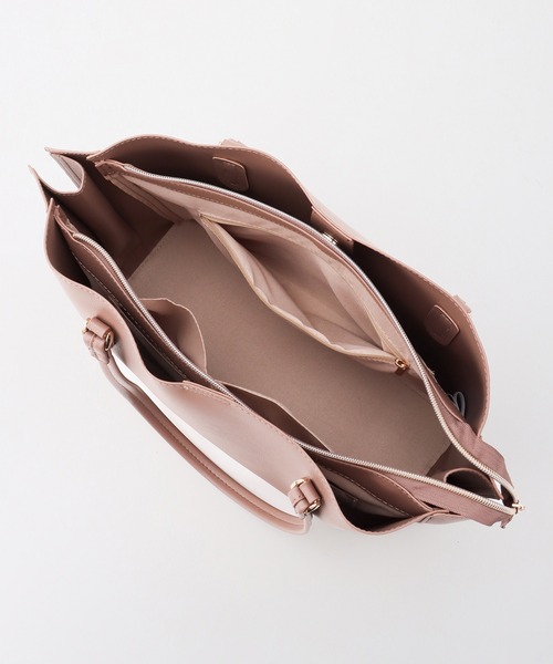 Honeys(ハニーズ)の「軽量A4トートバッグ(トートバッグ・レディース・ピンク/アイボリー/ブラック/ライトベージュ/グレー/ブルーグレー/モカ/レッド・FREE)」の10枚目の写真