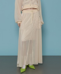 Side Line Mesh Skirt/サイドラインメッシュスカート【MAISON SPECIAL/メゾンスペシャル】■セットアップ対応■